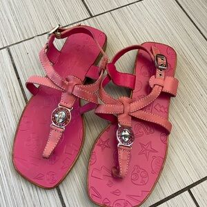 Marc By Marc Jacobs Coral Sandals with Silver Buckle